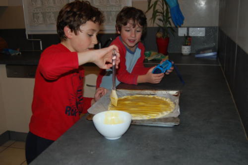 On peint avec un jaune d'oeuf